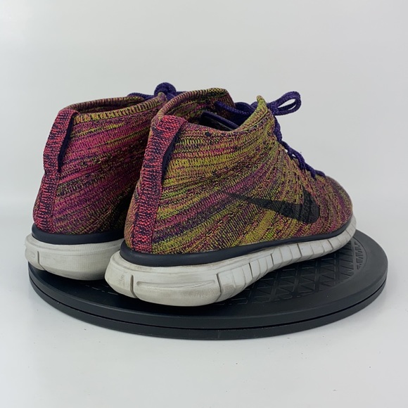 Nike Free Flyknit Chukka 'Multicolor Fireberry' 639700-501 Men's Size 10 - Picture 5 of 12